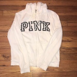 Size Large,perfect condition,white PINK sweatshirt